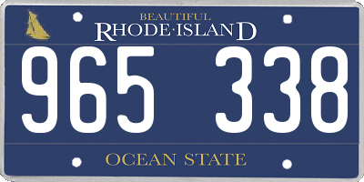 RI license plate 965338