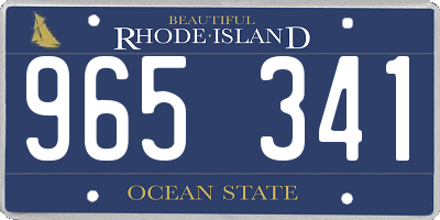 RI license plate 965341