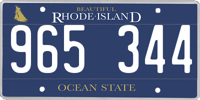 RI license plate 965344