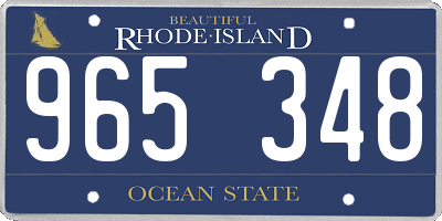 RI license plate 965348