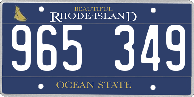 RI license plate 965349