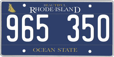 RI license plate 965350