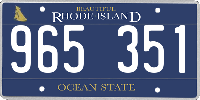 RI license plate 965351