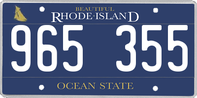 RI license plate 965355