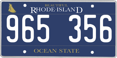 RI license plate 965356
