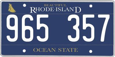 RI license plate 965357