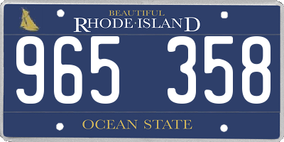 RI license plate 965358