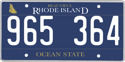 RI license plate 965364