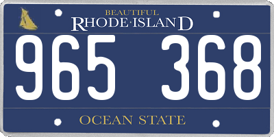 RI license plate 965368