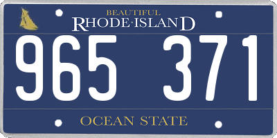 RI license plate 965371