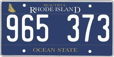 RI license plate 965373