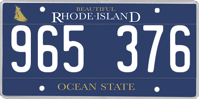 RI license plate 965376