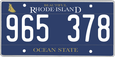 RI license plate 965378