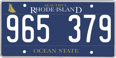 RI license plate 965379