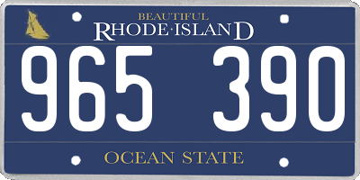 RI license plate 965390