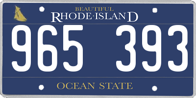 RI license plate 965393