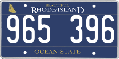 RI license plate 965396