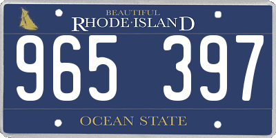 RI license plate 965397