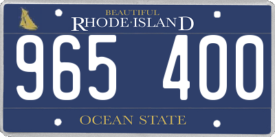 RI license plate 965400