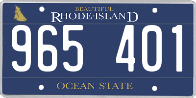 RI license plate 965401