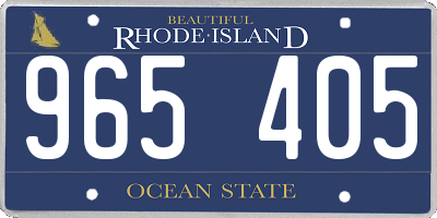 RI license plate 965405