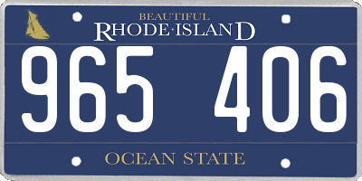 RI license plate 965406