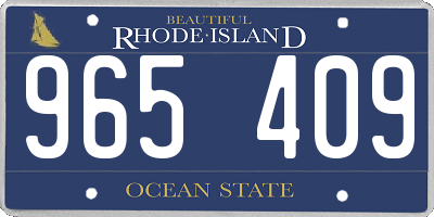 RI license plate 965409