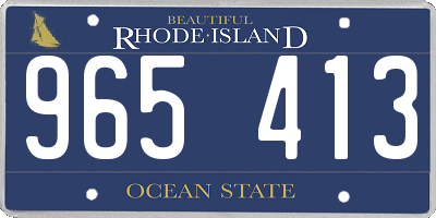RI license plate 965413