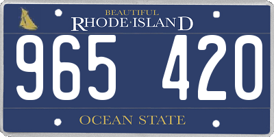 RI license plate 965420