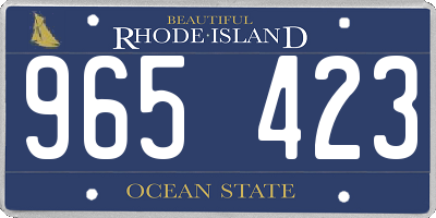 RI license plate 965423
