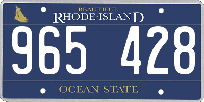 RI license plate 965428