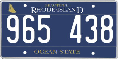 RI license plate 965438