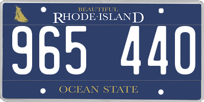 RI license plate 965440