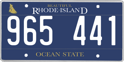 RI license plate 965441