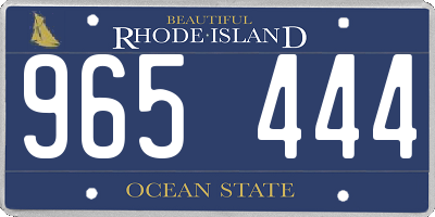 RI license plate 965444