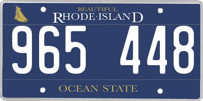 RI license plate 965448