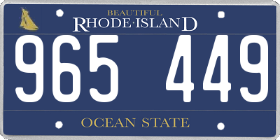 RI license plate 965449