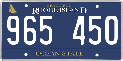 RI license plate 965450