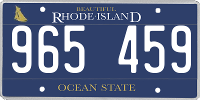 RI license plate 965459
