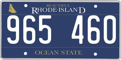 RI license plate 965460
