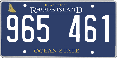 RI license plate 965461