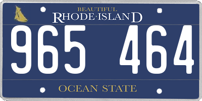 RI license plate 965464