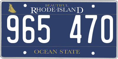 RI license plate 965470