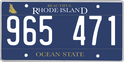 RI license plate 965471