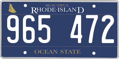 RI license plate 965472