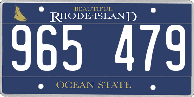 RI license plate 965479