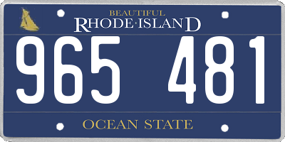 RI license plate 965481