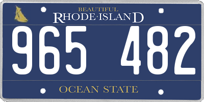 RI license plate 965482