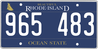 RI license plate 965483
