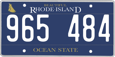 RI license plate 965484